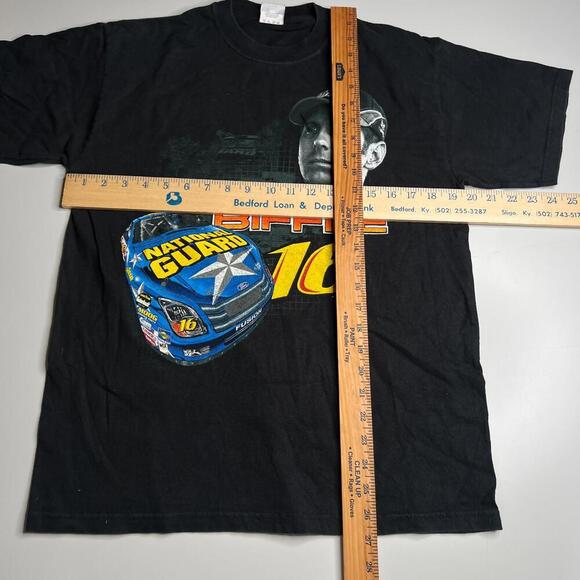 Vintage Greg Biffle #16 NASCAR T-Shirt Men’s M Black Hanes Beefy-T Racing Tee - Picture 2 of 7